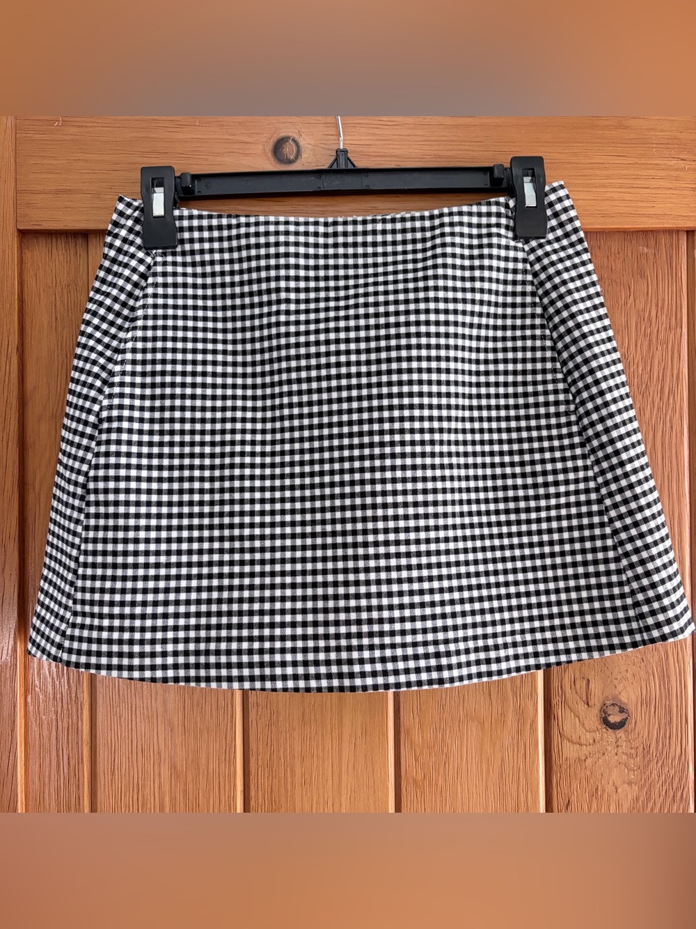 Urban Outfitters Black & White Gingham Mini Skirt